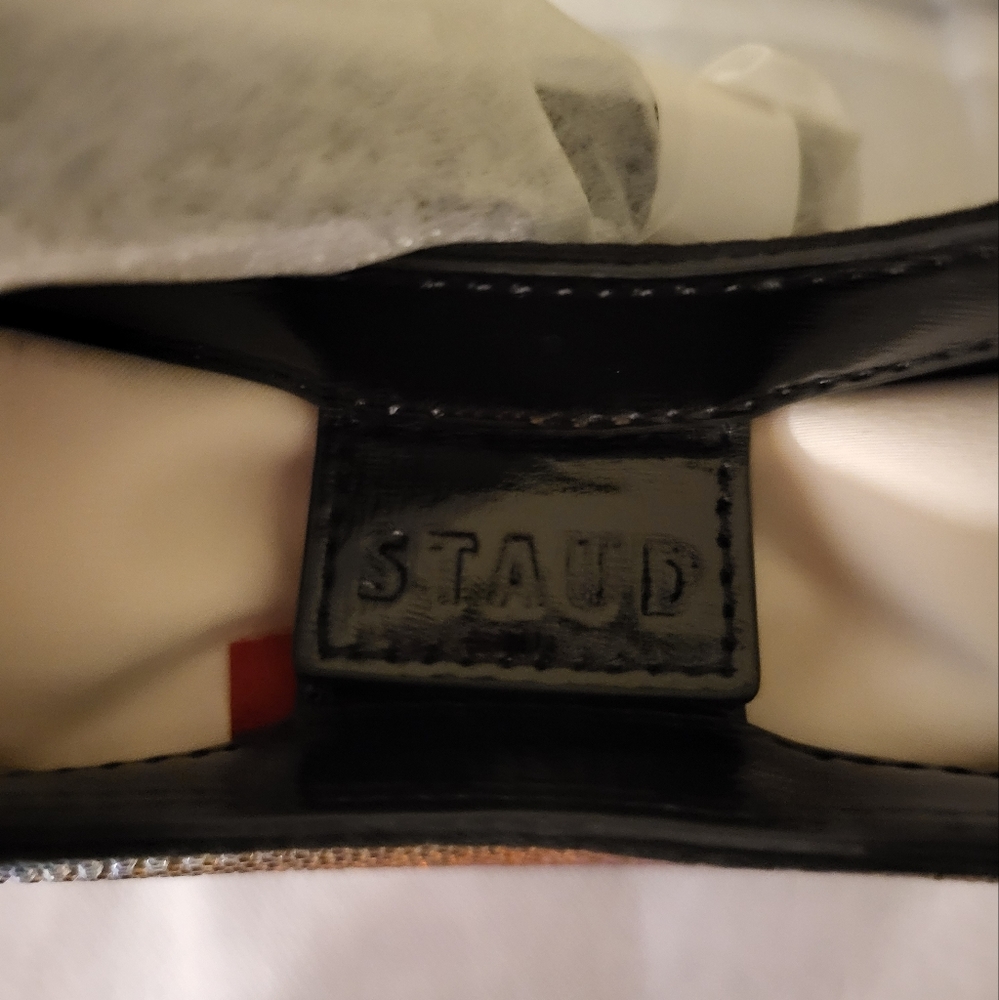 STAUD Multicolor Crystal-Embellished Crescent Crossbody Bag - Picture 10 of 15